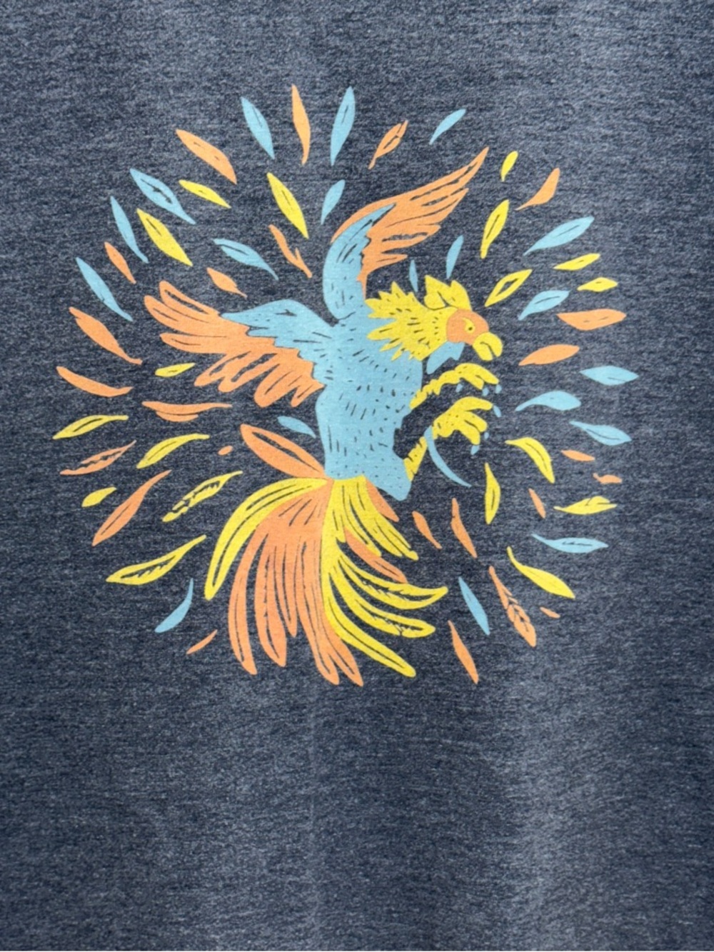 Howler Brothers Navy Tee with Multicolor Bird Burst Graphic - Picture 2 of 6